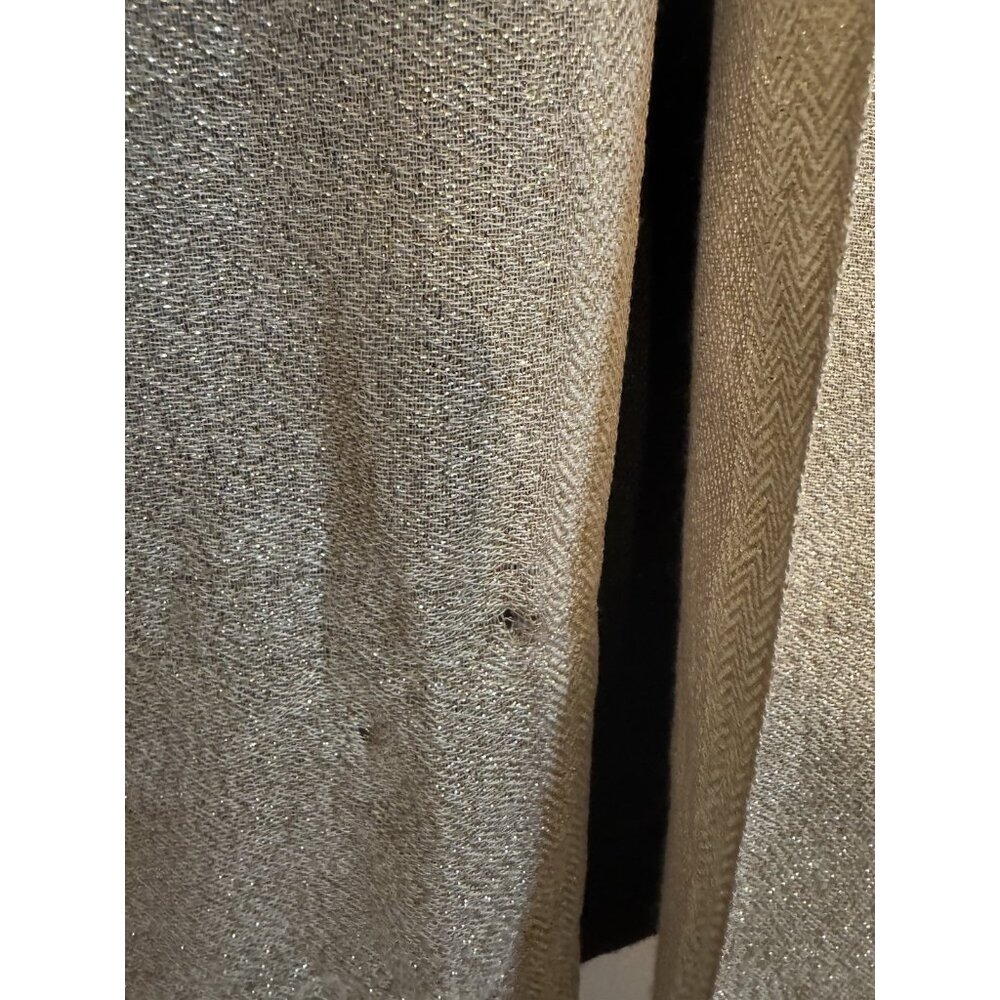 Calvin Klein Solid Gold Metallic Wrap Scarf Swimsuit CoverUp Oversized Nordstrom - Picture 5 of 12